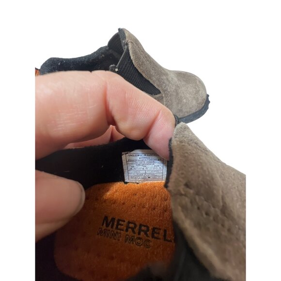 Merrell Jungle Moc Mini Moc Brown Suede Slip-On Shoes For Childrens Outdoor Acti - Picture 6 of 6